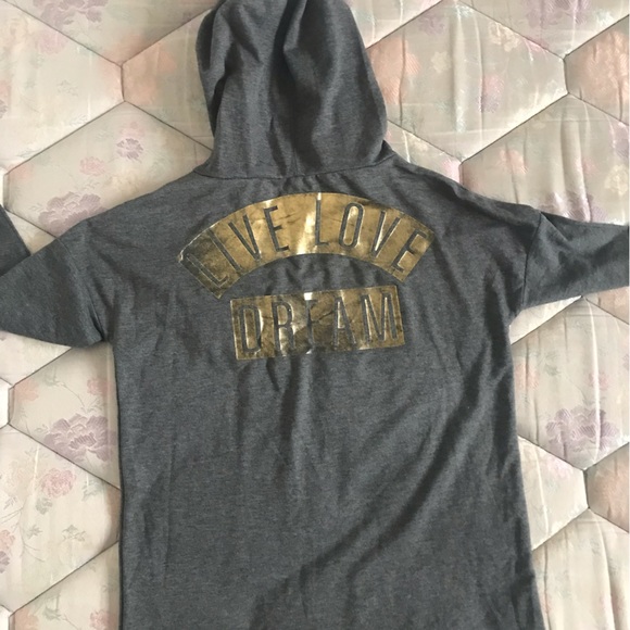 Grey and gold lightweight hoodie - Picture 2 of 4